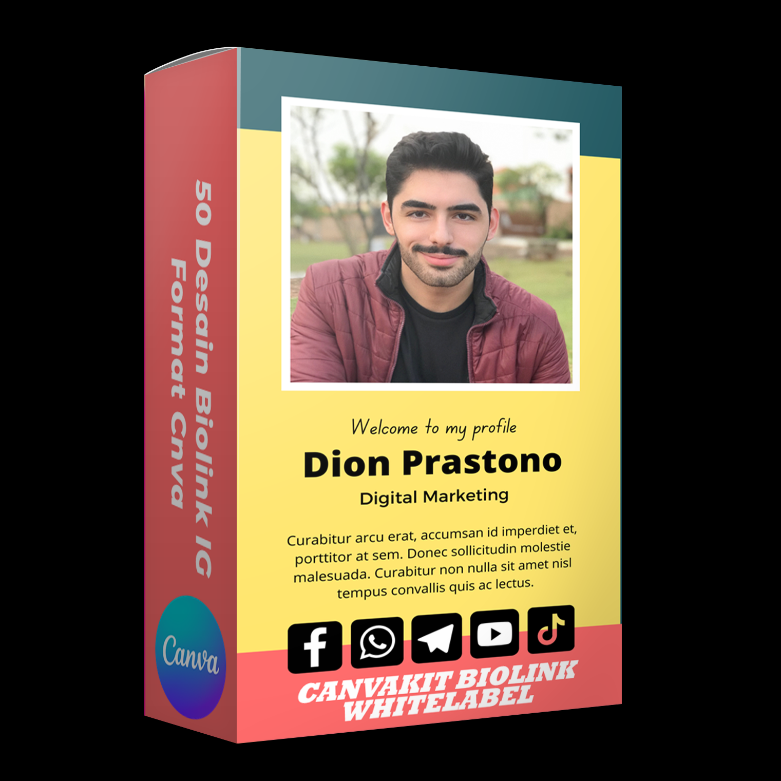 Free download CANVA template BIOLINK WHITELABEL