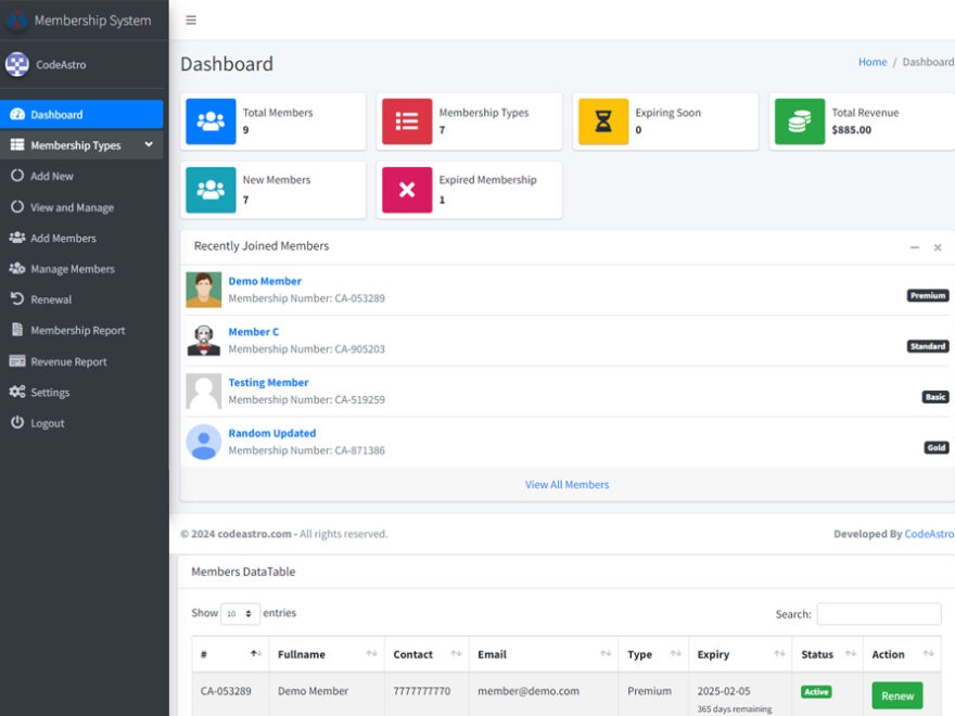 Source Code Membership Management System in PHP with database MySQL